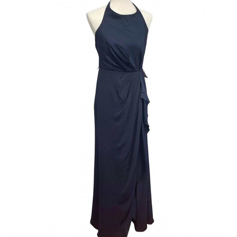 NEW VERA WANG women's sleeveless formal midi dress in midnight
